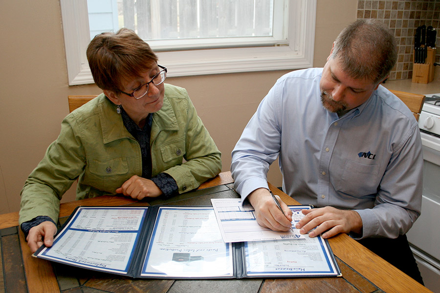 Sitting with a home owner